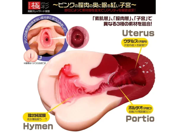 Magic Eyes Gokusai Uterus Onahole Masturbator Dual Layer Design Vagina Real Pussy Fake Pussy Male Masturbator Men Sex Toy