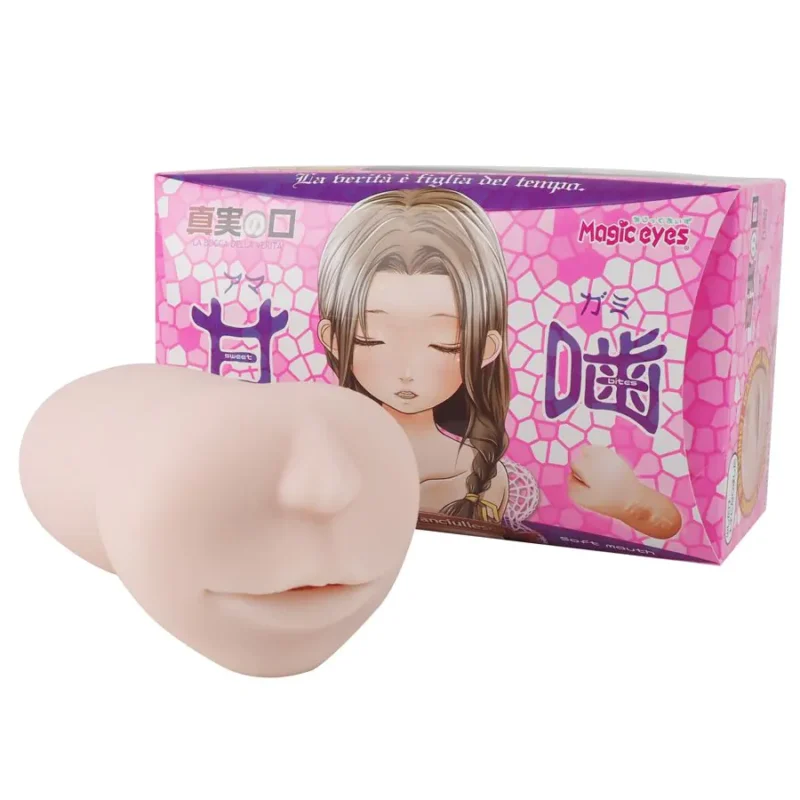 Male Oral Sex Toys Masturbator Real Teeth Tongue Deep Throat Japan Magic Eyes La Bocca Della Verita Soft Edition Blowjob Pussy Sex Toys for Men