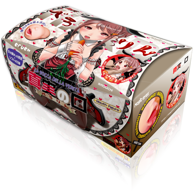 Japan Magic Eyes La Male Oral Sex Toys Masturbator Real Teeth Tongue Deep Throat Bocca Della Verita Perorin (Sleeve Only / Pkg Removed) 真実の口ぺろりん 喉輪締めHARDタイプ 商品説明画像1