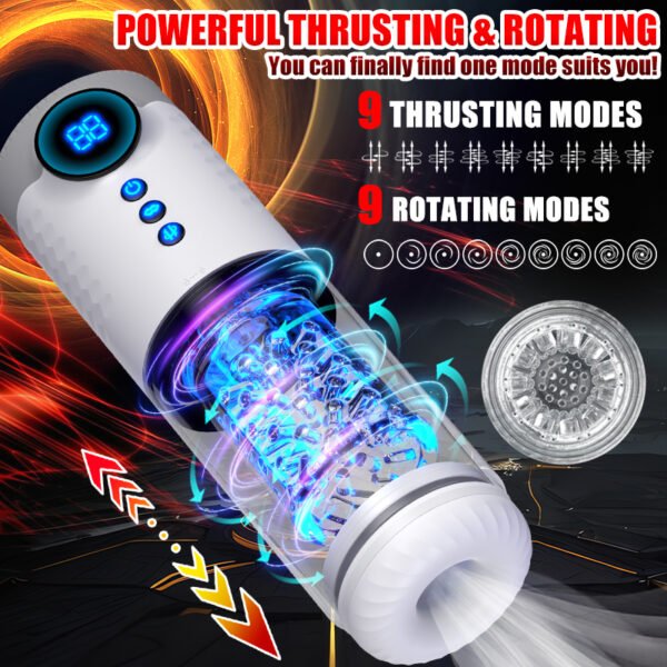 Automatic Male Masturbator Rotation Telescopic Sucking Sex Machine for Man LED Masturbation Cup Stroker Adult Sex Toys for Men