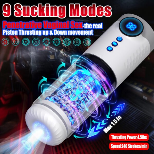 Automatic Male Masturbator Rotation Telescopic Sucking Sex Machine for Man LED Masturbation Cup Stroker Adult Sex Toys for Men