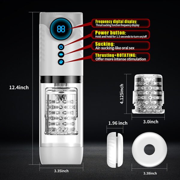 Automatic Male Masturbator Rotation Telescopic Sucking Sex Machine for Man LED Masturbation Cup Stroker Adult Sex Toys for Men