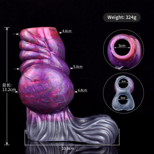 5148尺寸图 Animals Dog Penis Sleeve Large Silicone Fantasy Dragon Sheath Cock Enlargement & Extender Hollow Dildo Sex Toys For Men Cock Ring