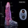 Animals Dog Penis Sleeve Large Silicone Fantasy Dragon Sheath Cock Enlargement & Extender Hollow Dildo Sex Toys For Men Cock Ring