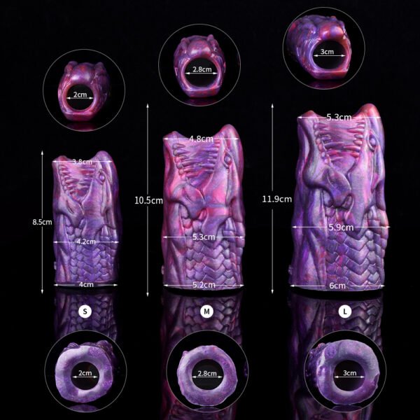 5154大中小尺寸图 Male Penis Sleeves Cock Extender Realistic Penis Sleeves Enlargement Delay