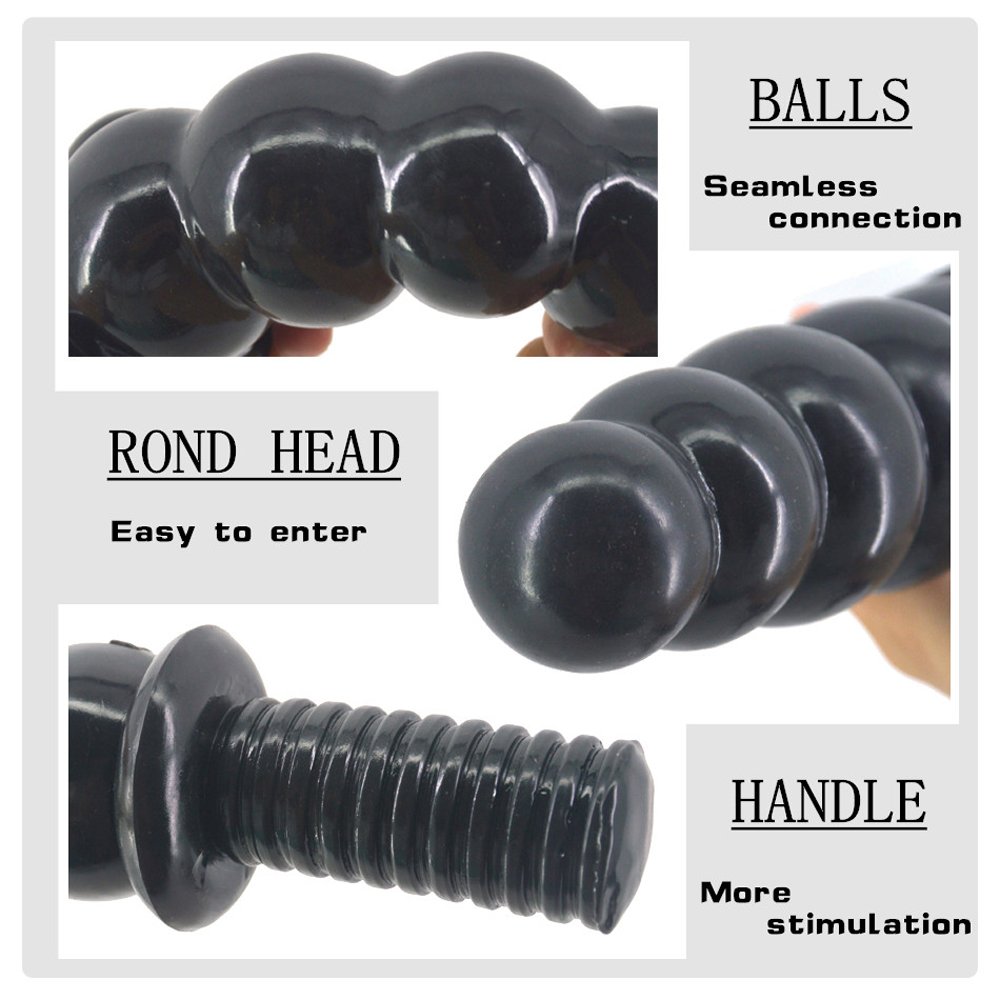 New 28 CM Long Anal Plugs 5.8 Dia Butt Plugs with 5 Huge Beads Handles Adult Anal Sex Toys for Man Women Sexuales Drop shipping 6 5