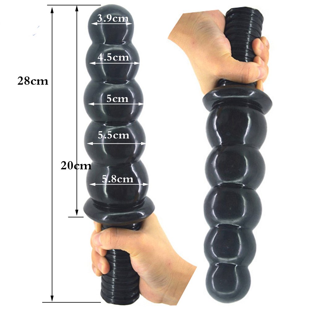 New 28 CM Long Anal Plugs 5.8 Dia Butt Plugs with 5 Huge Beads Handles Adult Anal Sex Toys for Man Women Sexuales Drop shipping 9 1