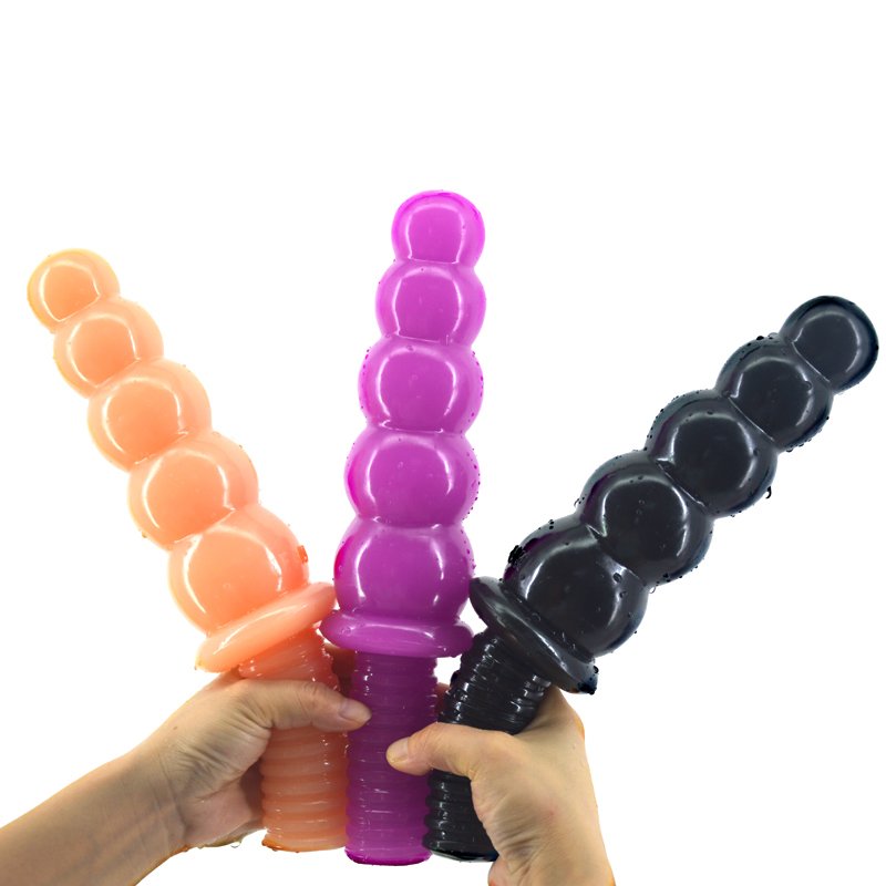 New 28 CM Long Anal Plugs 5.8 Dia Butt Plugs with 5 Huge Beads Handles Adult Anal Sex Toys for Man Women Sexuales Drop shipping DSC 0080