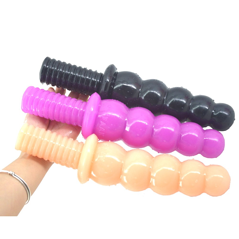 New 28 CM Long Anal Plugs 5.8 Dia Butt Plugs with 5 Huge Beads Handles Adult Anal Sex Toys for Man Women Sexuales Drop shipping DSC 0081