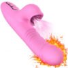 7 Speed Sucking Vibrators G Spot Clit Stimulation Telescopic Dildo Vibrator Heating Rotation Vibrator Sex Toys for Woman