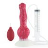 Large Dog Knot Ejaculation Dildo With Sucker Spray Liquid Function Red Silicone Squirting Penis Sex Toys For Women Men Anal plug