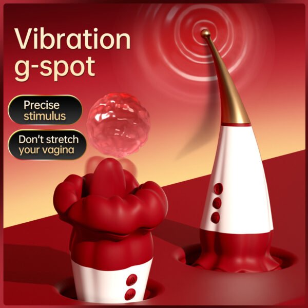 2 In 1 Sucking Vibrators G Spot Clit Stimulation Nipple Sucker Clitoris Stimulator Licking Thrusting Vibrator Sex Toys for Women Adult Massager Vibrator