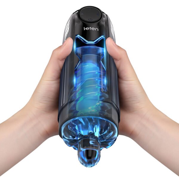 X-Turbo Male Sex Machine Sucking Masturbation Cup Moaning Automatic Piston Telescopic Sucking Masturbator Cup Heating Vibrator Sex Toys For Man