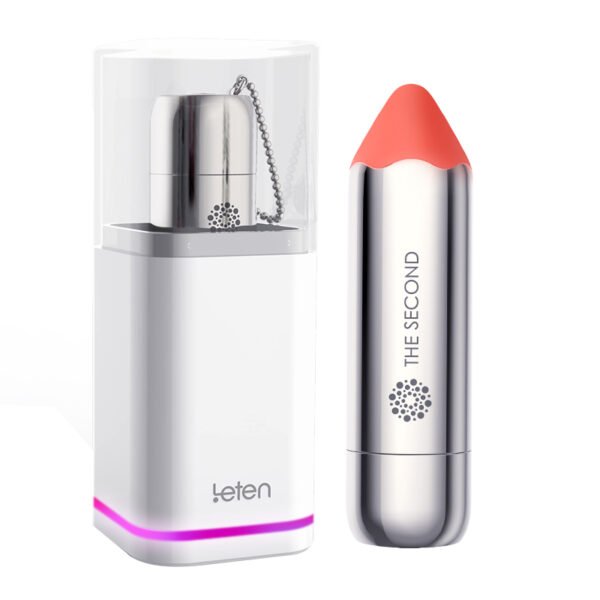 小银棒按摩口红-香吻橘 Leten Vibrator Lipstick Wireless Charging Vibrating Egg Clitoris Vagina Stimulator G Spot Bullet Vibrators for women Sex Games for Adults 18