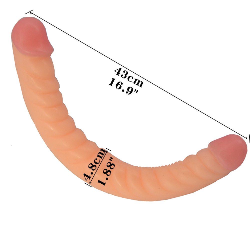 Super Long 43cm Double Dildo Realistic Penis for Lesbian Flirting Masturbation Stimulate Dong Vaginal Ass Sex Toys for Woman 尺寸 8