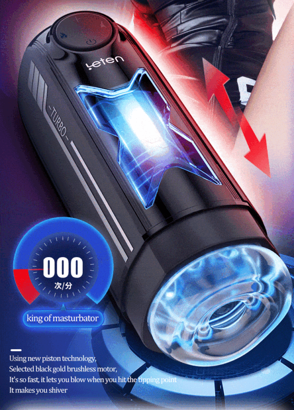X-Turbo Male Sex Machine Sucking Masturbation Cup Moaning Automatic Piston Telescopic Sucking Masturbator Cup Heating Vibrator Sex Toys For Man