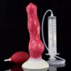 Large Dog Knot Ejaculation Dildo With Sucker Spray Liquid Function Red Silicone Squirting Penis Sex Toys For Women Men Anal plug