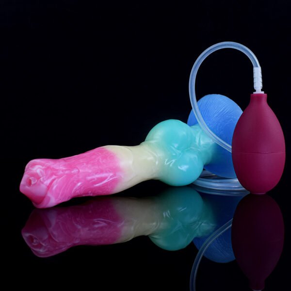 详情-12 Large Dog Knot Ejaculation Dildo With Sucker Spray Liquid Function colorful Silicone Squirting Penis Sex Toys For Women Men Anal plug les (chunyu)