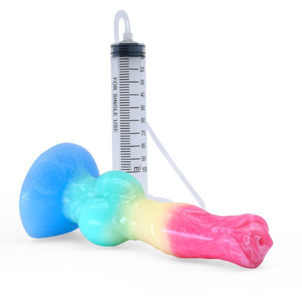 详情-18 Large Dog Knot Ejaculation Dildo With Sucker Spray Liquid Function colorful Silicone Squirting Penis Sex Toys For Women Men Anal plug les (chunyu)