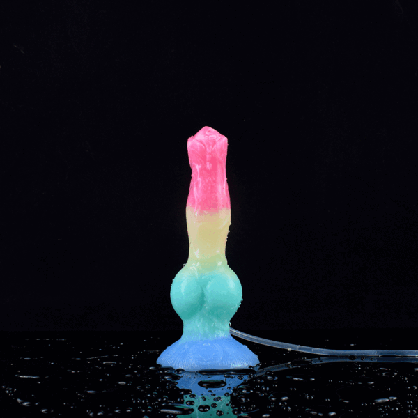 详情-20 Large Dog Knot Ejaculation Dildo With Sucker Spray Liquid Function colorful Silicone Squirting Penis Sex Toys For Women Men Anal plug les (chunyu)