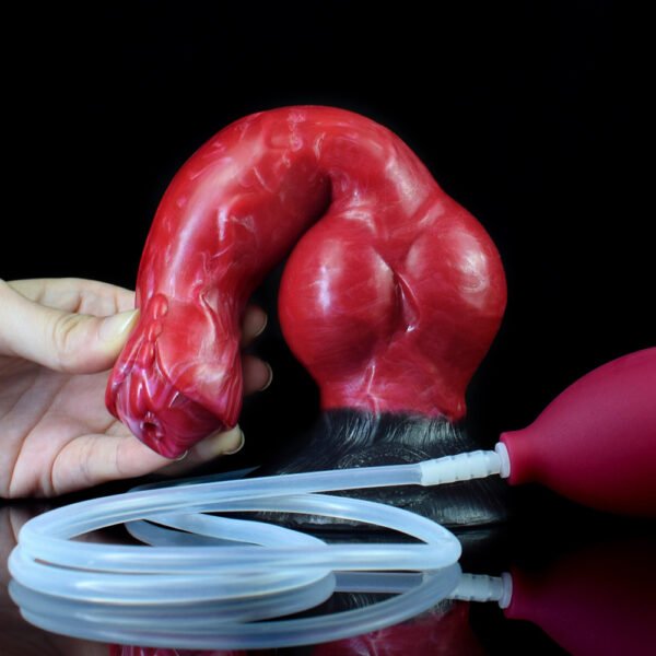 详情-32 Large Dog Knot Ejaculation Dildo With Sucker Spray Liquid Function red Silicone Squirting Penis Sex Toys For Women Men Anal plug les (yaoye)