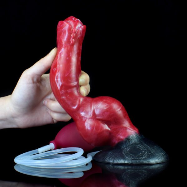 详情-33 Large Dog Knot Ejaculation Dildo With Sucker Spray Liquid Function red Silicone Squirting Penis Sex Toys For Women Men Anal plug les (yaoye)