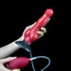 Large Dog Knot Ejaculation Dildo With Sucker Spray Liquid Function red Silicone Squirting Penis Sex Toys For Women Men Anal plug les (yaoye)