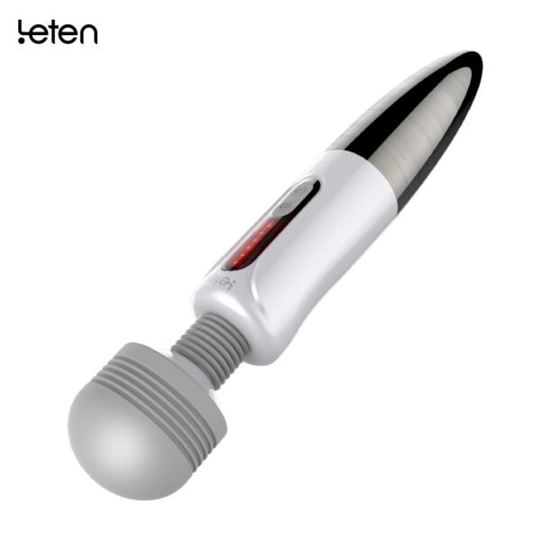 雷霆闪电AV棒白底主图1 Leten USB Charged Vibrators for Women Magic Wand Massager Vibrating Powerful Massage Vibrator Sex Toys for Woman