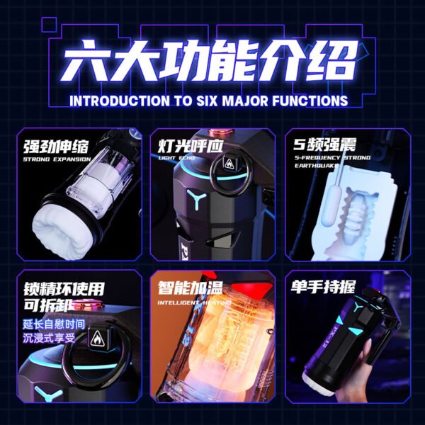 10 Frequency Automatic Telescopic Male Masturbator with Cock ring Sex Machine for Man Masturbation Cup Adult Sex Toys