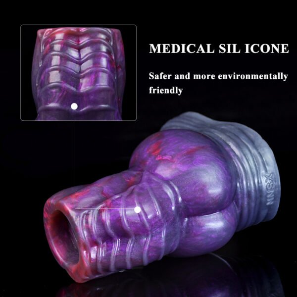 黑底 (13) Animals Dog Penis Sleeve Large Silicone Fantasy Dragon Sheath Cock Enlargement & Extender Hollow Dildo Sex Toys For Men Cock Ring