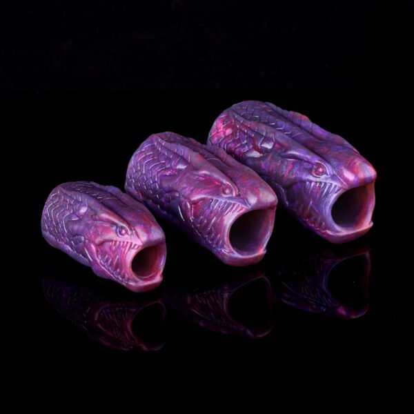 黑底 (4) Male Penis Sleeves Cock Extender Realistic Penis Sleeves Enlargement Delay