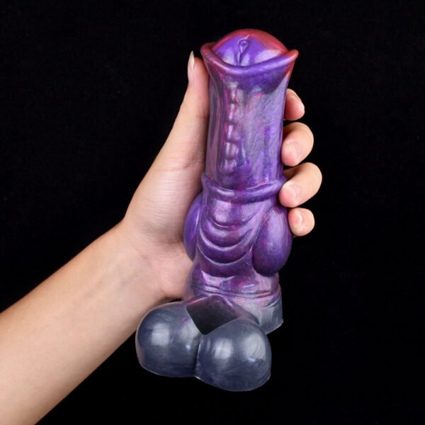 黑底 (7) Animals Dog Penis Sleeve Large Silicone Fantasy Dragon Sheath Cock Enlargement & Extender Hollow Dildo Sex Toys For Men Cock Ring