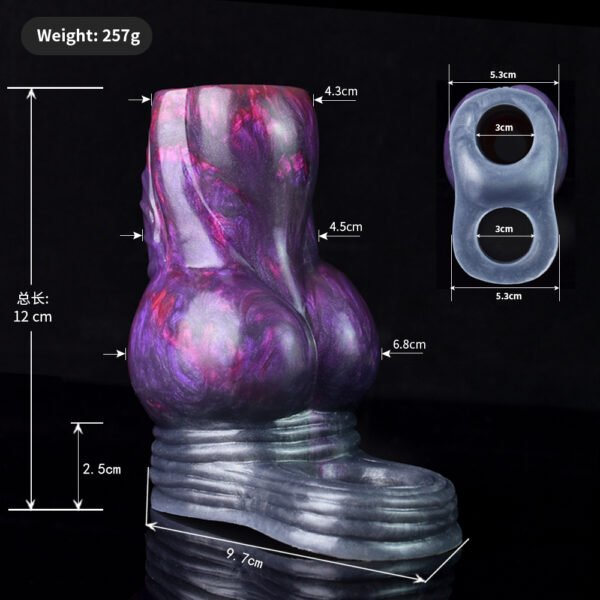 黑底 (8) Animals Dog Penis Sleeve Large Silicone Fantasy Dragon Sheath Cock Enlargement & Extender Hollow Dildo Sex Toys For Men Cock Ring