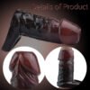 Cock Ring Silicone Realistic Hollow Dildo Artificial Penis Sleeve Cock Enlargement Sex Toys For Men Male Masturbator