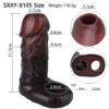 Cock Ring Silicone Realistic Hollow Dildo Artificial Penis Sleeve Cock Enlargement Sex Toys For Men Male Masturbator