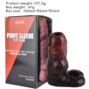 Male Penis Sleeves Cock Extender Realistic Penis Sleeves Enlargement Delay Ejaculation Sex Toys for Men Silicone Realistic Hollow Dildo