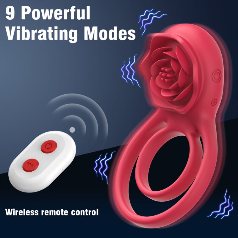 Wireless Remote Control  9 Speed Penis Ring Vibrator Sex Toys for Men Silicone Vibrating Cock Ring Rechargeable Clitoral Stimulator Sex Toys for Couples
