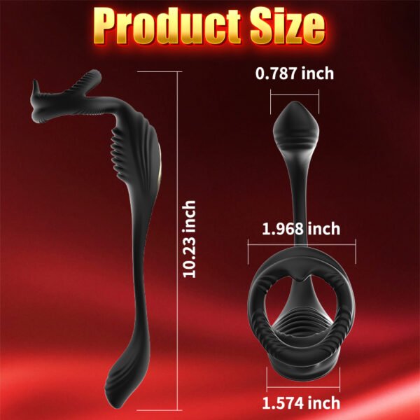 7 Frequency Vibration Male Prostate Massage with Cock Ring Wireless Remote Control Prostata Vibrator for Men Anal Sex Toys for Couples