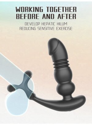 Wireless Remote Control Silicone Anal Plug Vibrator Cock Ring Male Climax Delay Prostate Massager Penis Ring Anal Vibrator Sex Toys for Men Erotic Toys