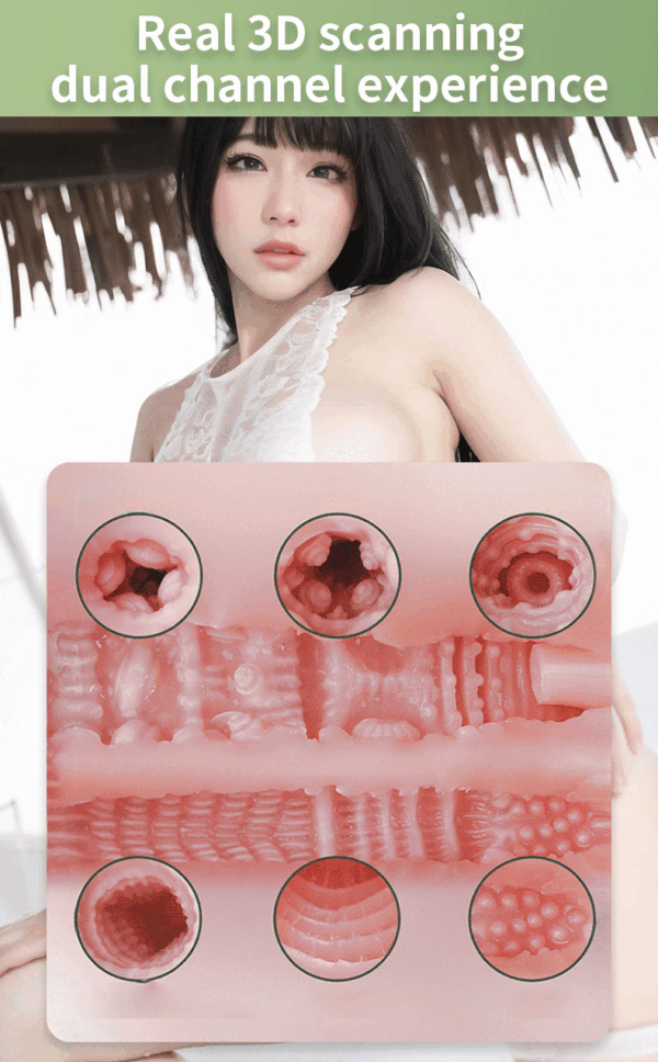 5.3 Kgs Bella Two Holes Silicone Big Ass Automatic Sucking Moans Male Masturbator 3D Anal Vagina Vibrator Realistic Pocket Pussy Sex Toys for Men