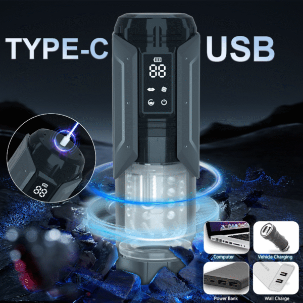 LCD Display Telescopic Male Automatic Masturbator Sucking Masturbate Man Toys Thrusting Sex Machine for Men Adult Supplies