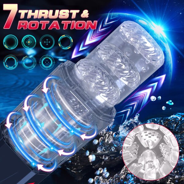 2024 NEW 7 Speed Automatic Male Masturbator Telescopic Masturbation Device Rechargeable Thrusting Sex Machine Sex Toys for Man
