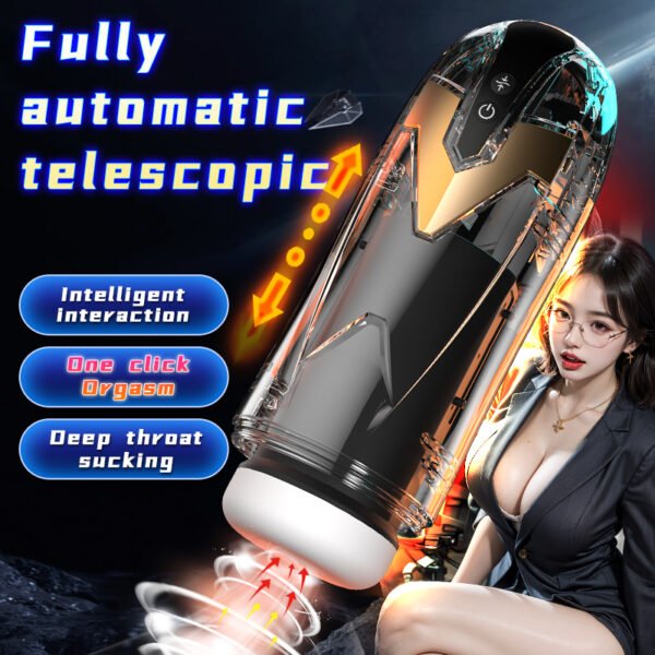Automatic Telescopic Male Masturbator Intelligent heating Piston Masturbation Cup Moans Thrusting Sex Machine for Male Sex Toys for Men