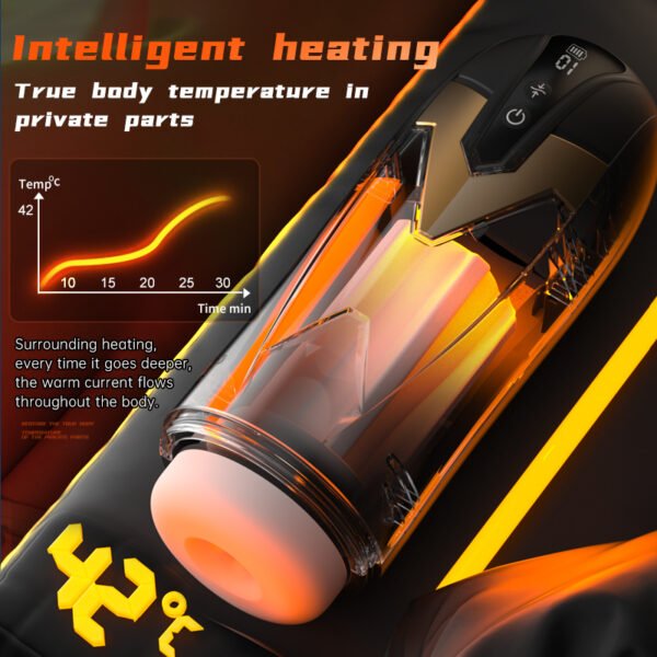 Automatic Telescopic Male Masturbator Intelligent heating Piston Masturbation Cup Moans Thrusting Sex Machine for Male Sex Toys for Men