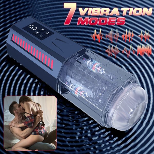 2024 NEW 7 Speed Automatic Male Masturbator Telescopic Masturbation Device Rechargeable Thrusting Sex Machine Sex Toys for Man