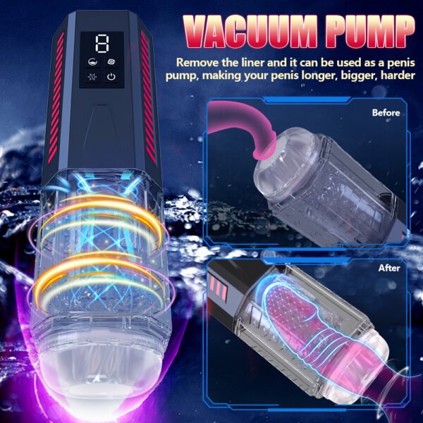 2024 NEW 7 Speed Automatic Male Masturbator Telescopic Masturbation Device Rechargeable Thrusting Sex Machine Sex Toys for Man