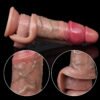 Cock Ring Silicone Realistic Hollow Dildo Artificial Penis Sleeve Cock Enlargement Sex Toys For Men Male Masturbator