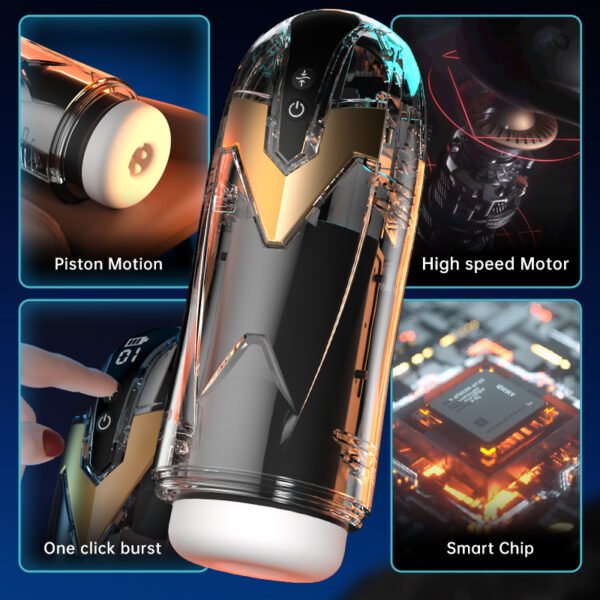 Automatic Telescopic Male Masturbator Intelligent heating Piston Masturbation Cup Moans Thrusting Sex Machine for Male Sex Toys for Men
