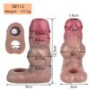 Male Penis Sleeves Cock Extender Realistic Penis Sleeves Enlargement Delay Ejaculation Sex Toys for Men Silicone Realistic Hollow Dildo