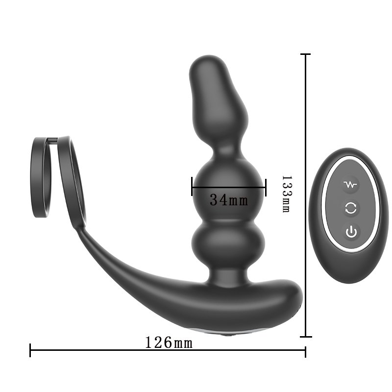 Wireless Remote Control Prostate Massager for Men Heating Dual Vibration Sex Male Prostata Stimulator Massage Anal Sex Toys 尺寸图 5